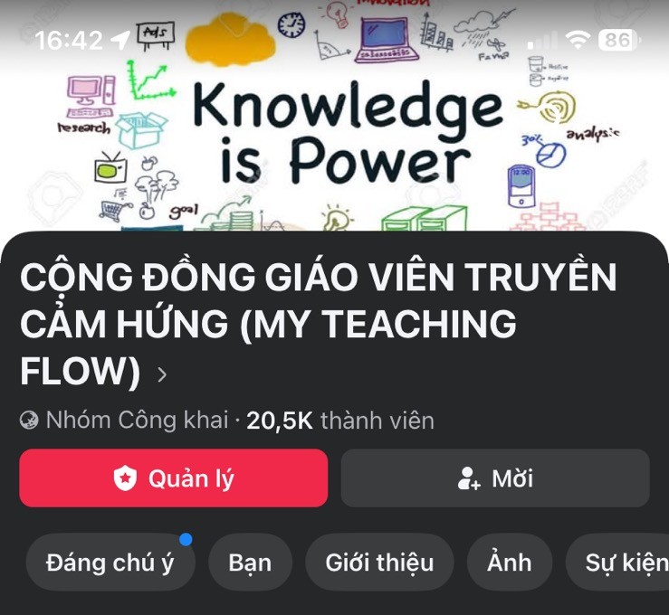 Cộng đồng giáo viên truyền cảm hứng